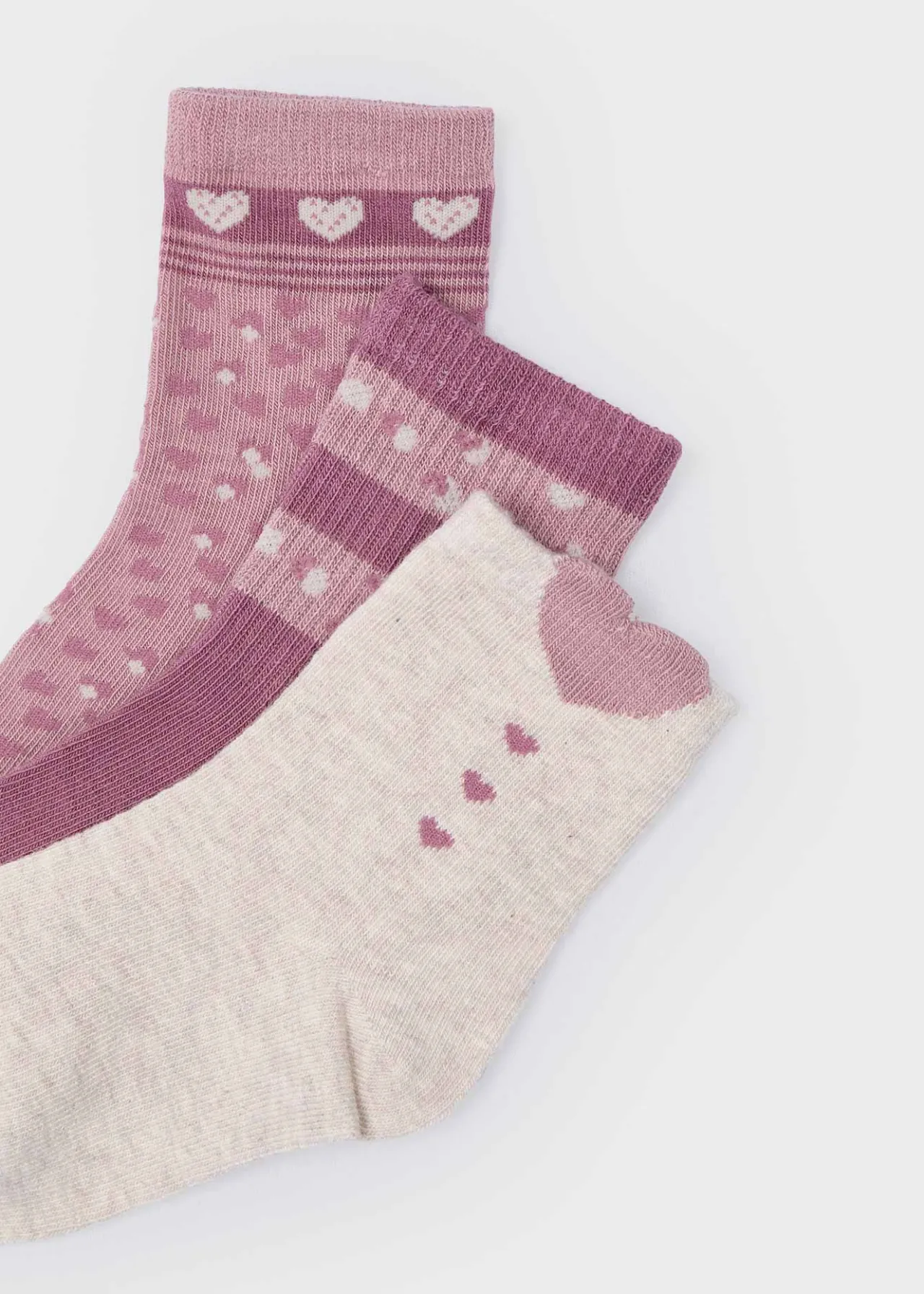 Mayoral Girl Set of 3 Heart Socks