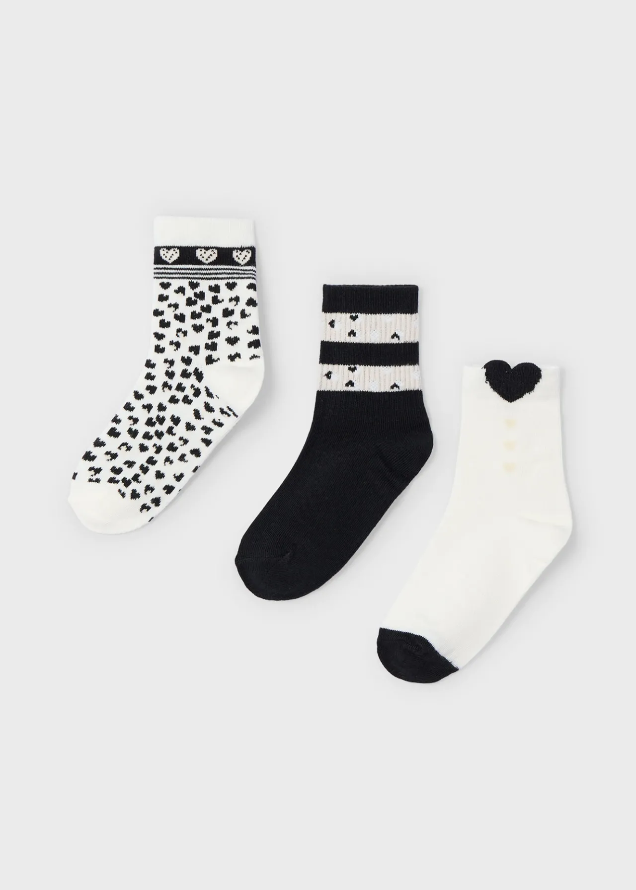 Mayoral Girl Set of 3 Heart Socks