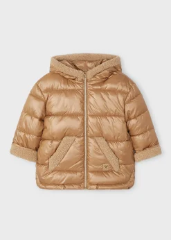 Mayoral Girl Sherpa-Trim Puffer Coat