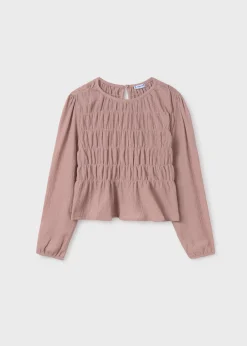 Mayoral Girl Shirred Blouse