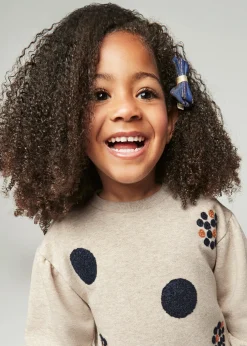 Mayoral Girl Sleeveless Dress with Polka Dot Sweater