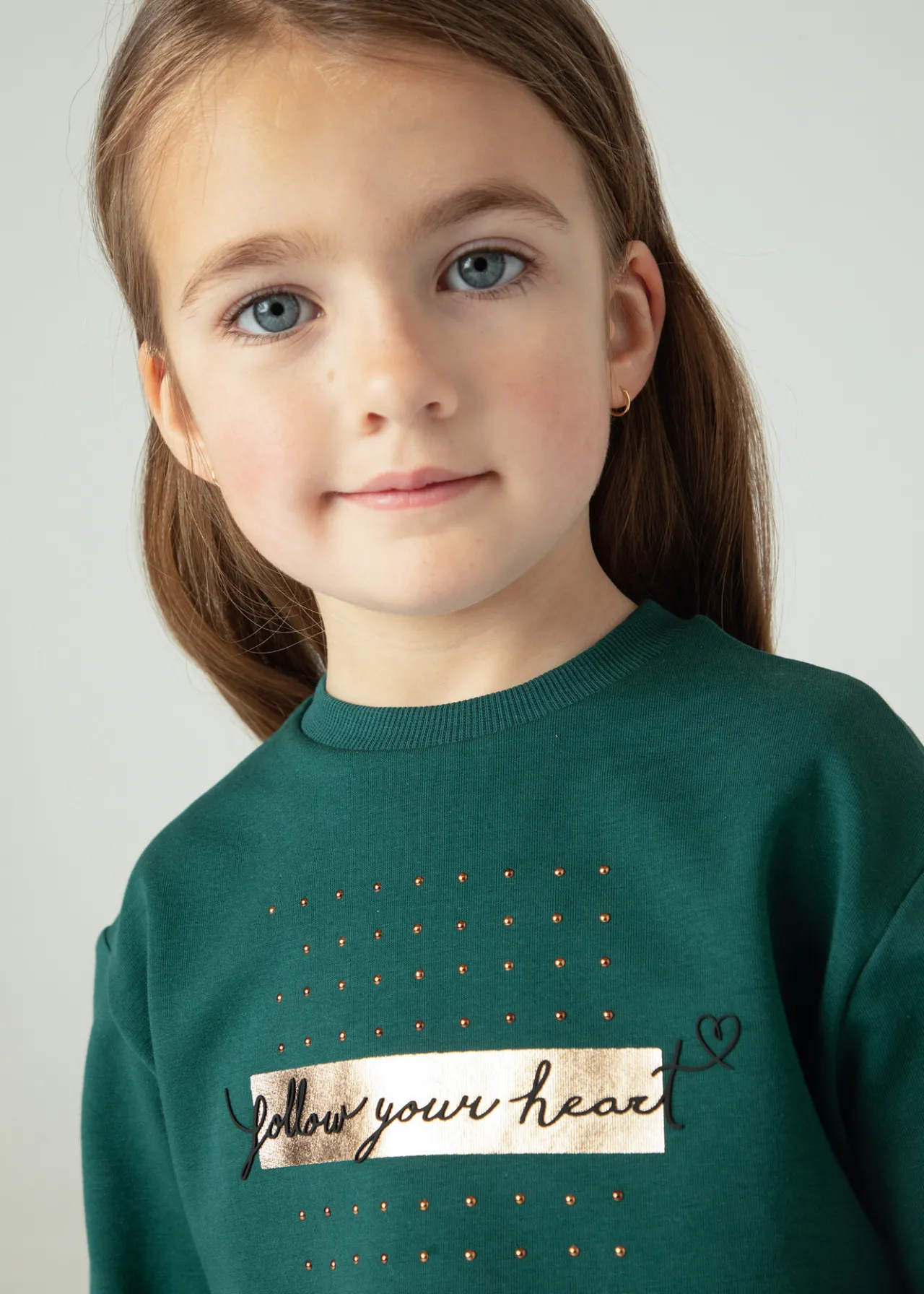 Mayoral Girl Sleeveless Dress with Text Print Sweater