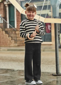 Mayoral Girl Striped Sweatshirt and Pants Set