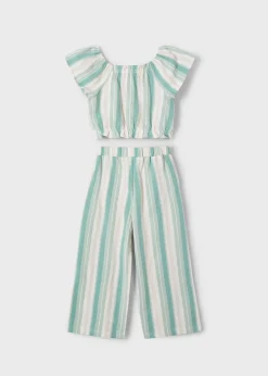 Mayoral Girl Striped T-Shirt and Pants Set