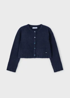 Mayoral Girl Structured Knit Cardigan
