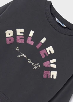 Mayoral Girl Sweatshirt with Shoulder Pads