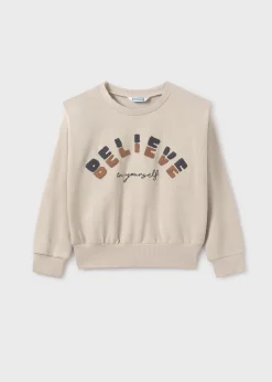 Mayoral Girl Sweatshirt with Shoulder Pads