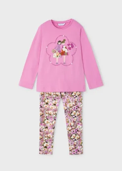 Mayoral Girl T-Shirt and Print Leggings Set