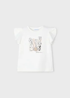 Mayoral Girl T-Shirt with Applique