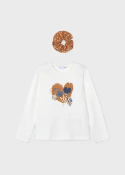 Mayoral Girl T-Shirt with Scrunchie