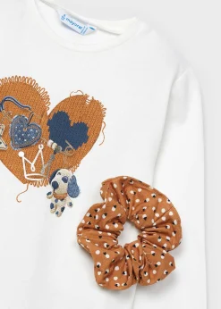 Mayoral Girl T-Shirt with Scrunchie