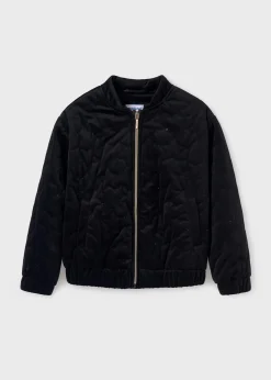 Mayoral Girl Velvet Bomber Jacket