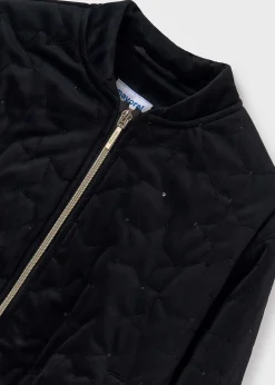 Mayoral Girl Velvet Bomber Jacket