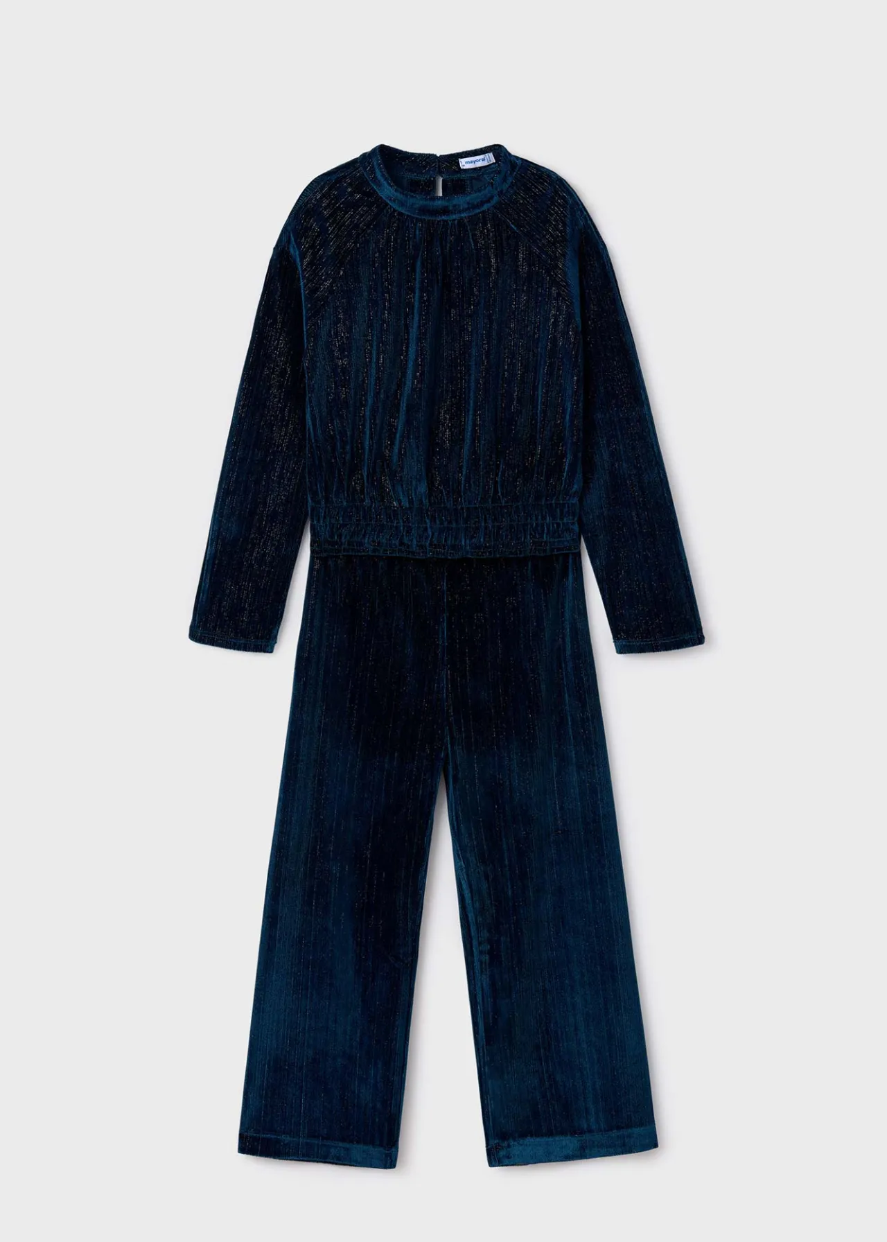 Mayoral Girl Velvet Top and Pants Set