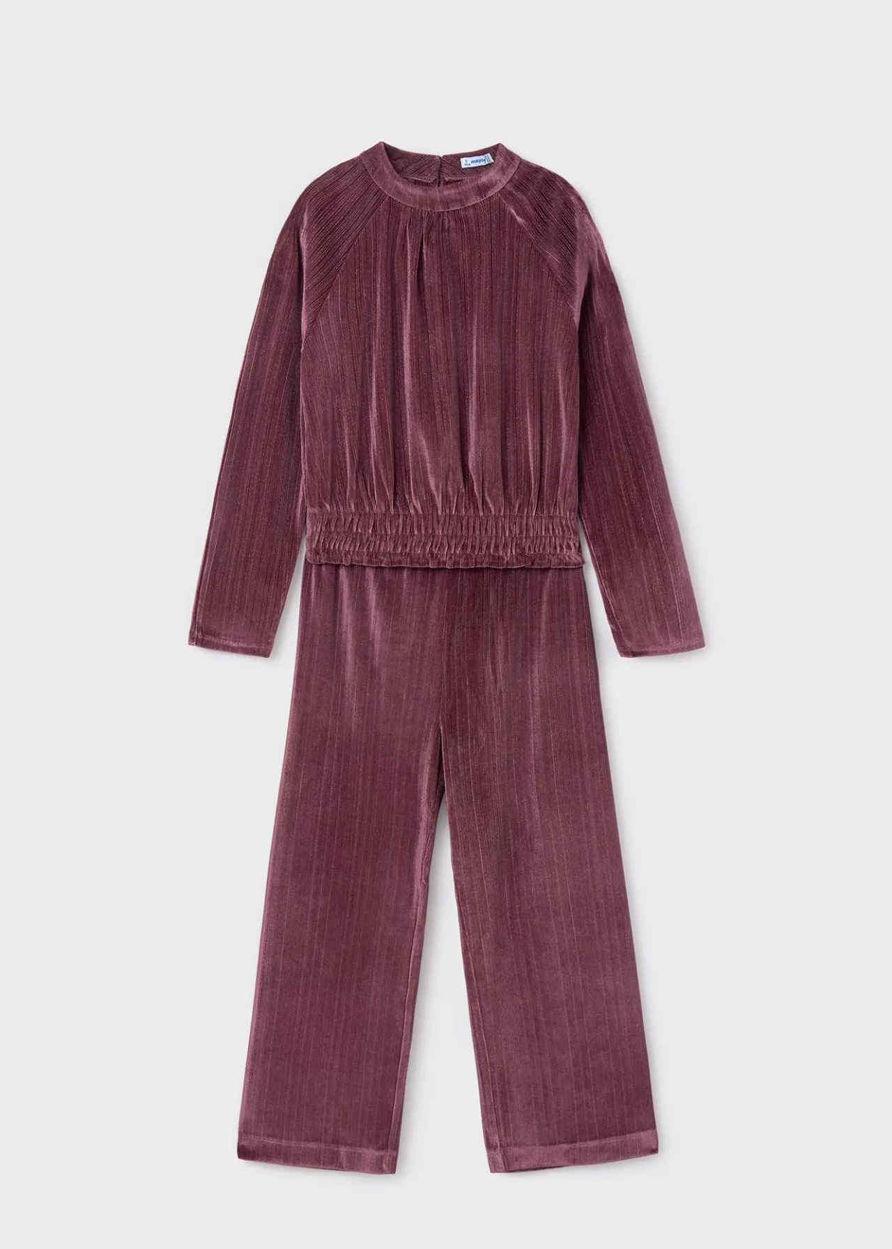 Mayoral Girl Velvet Top and Pants Set