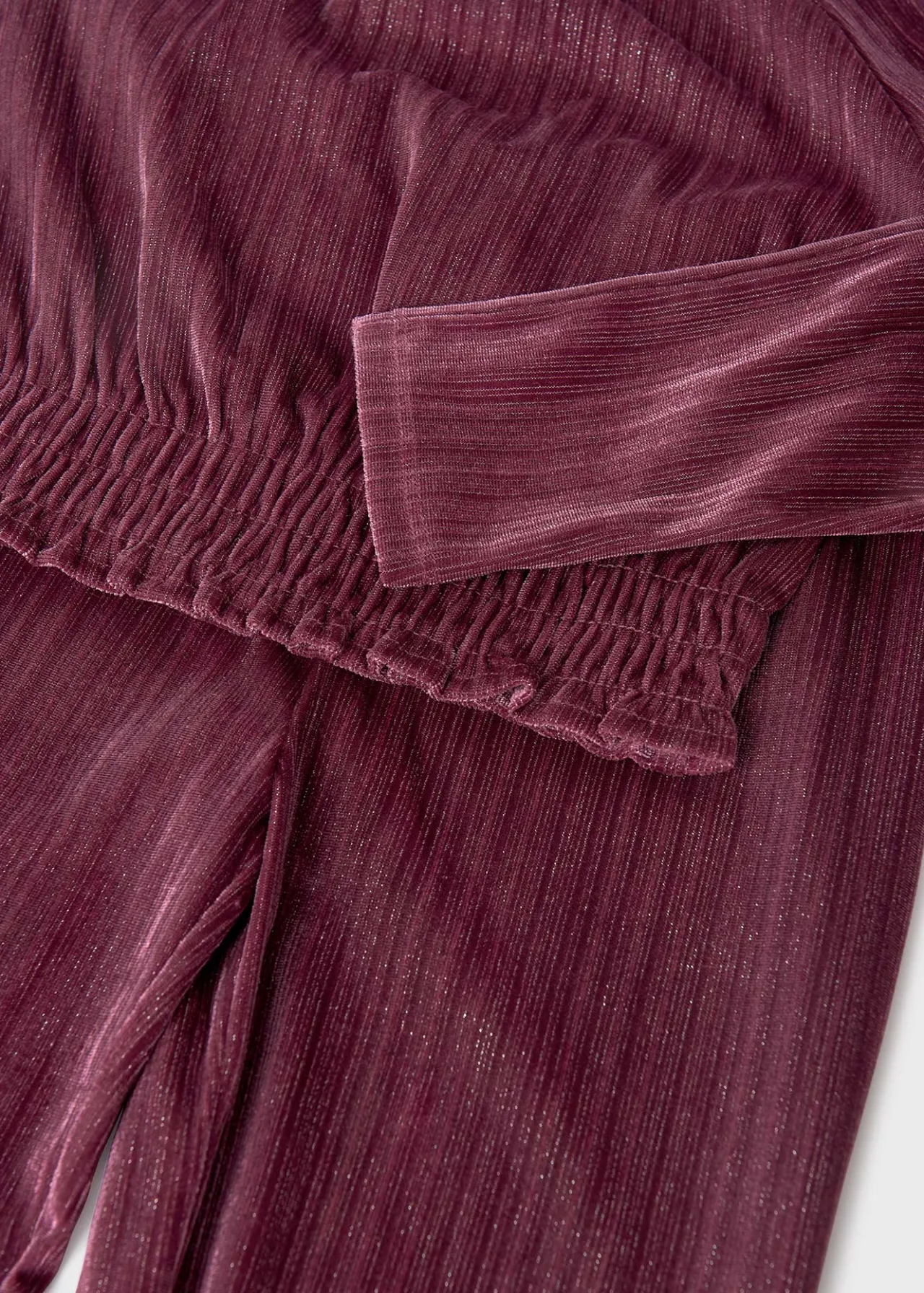 Mayoral Girl Velvet Top and Pants Set