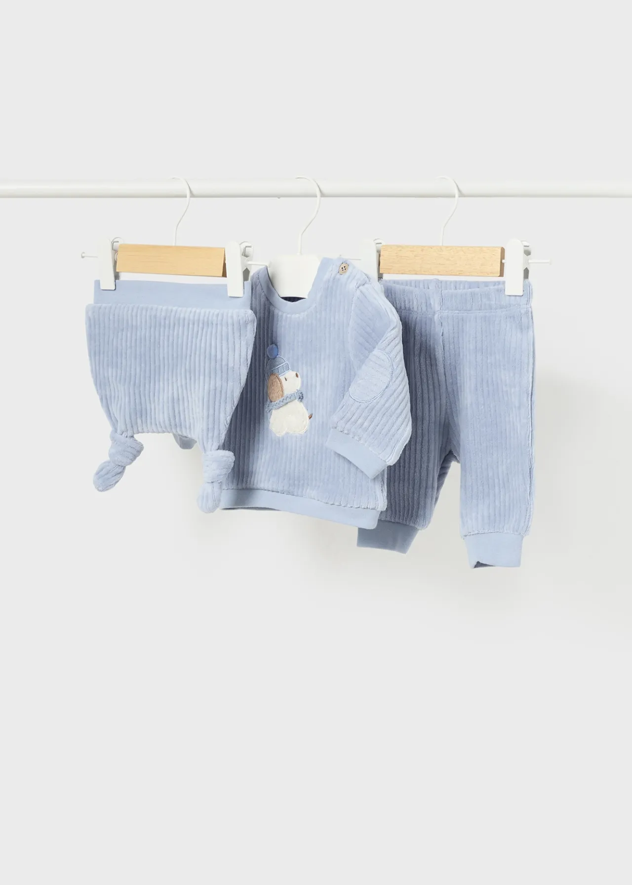 BOY Mayoral Newborn 3 Piece Corduroy Set