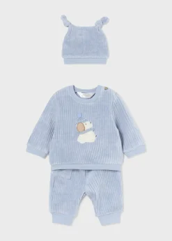 BOY Mayoral Newborn 3 Piece Corduroy Set