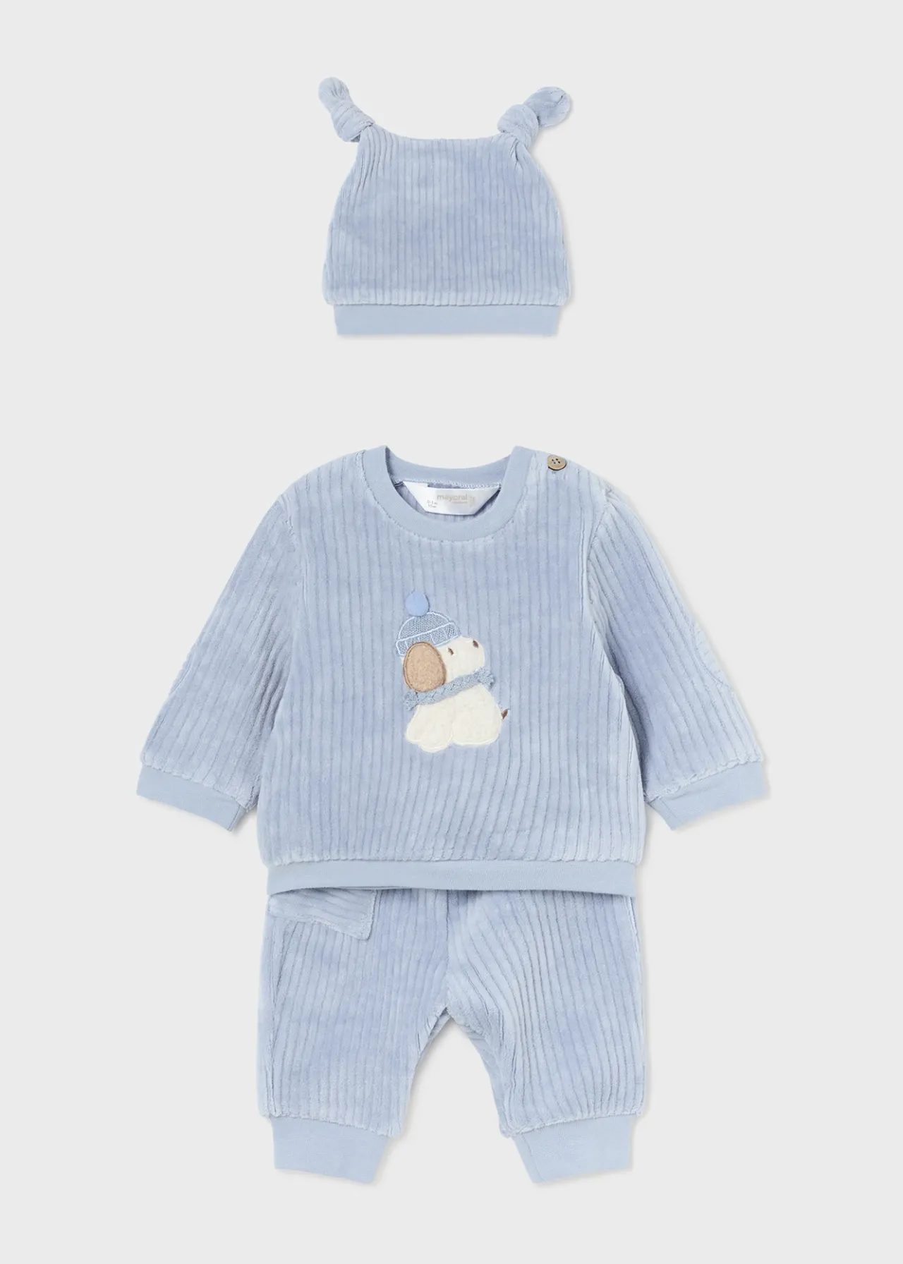BOY Mayoral Newborn 3 Piece Corduroy Set
