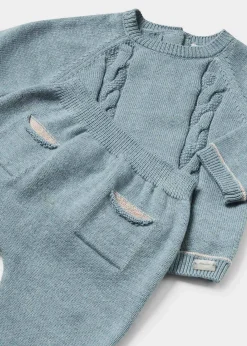 BOY Mayoral Newborn 3 Piece Knit Set