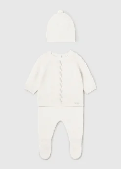 BOY Mayoral Newborn 3 Piece Knit Set