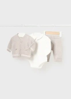 BOY Mayoral Newborn 3 Piece Knit Set