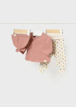 Mayoral Newborn 3 Piece Print Pants Set
