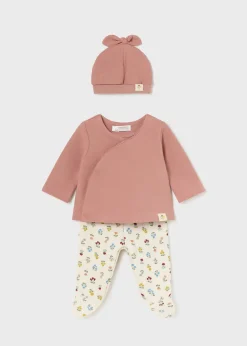 Mayoral Newborn 3 Piece Print Pants Set