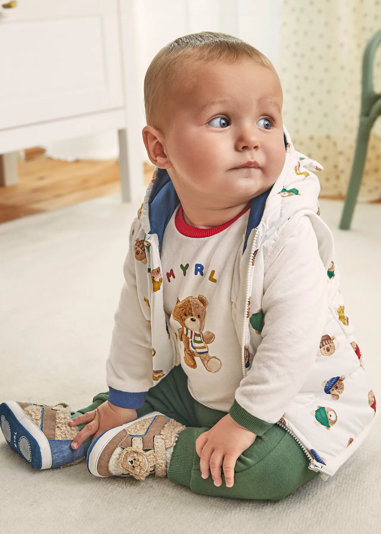 BOY Mayoral Newborn 3 Piece Print Tracksuit Set