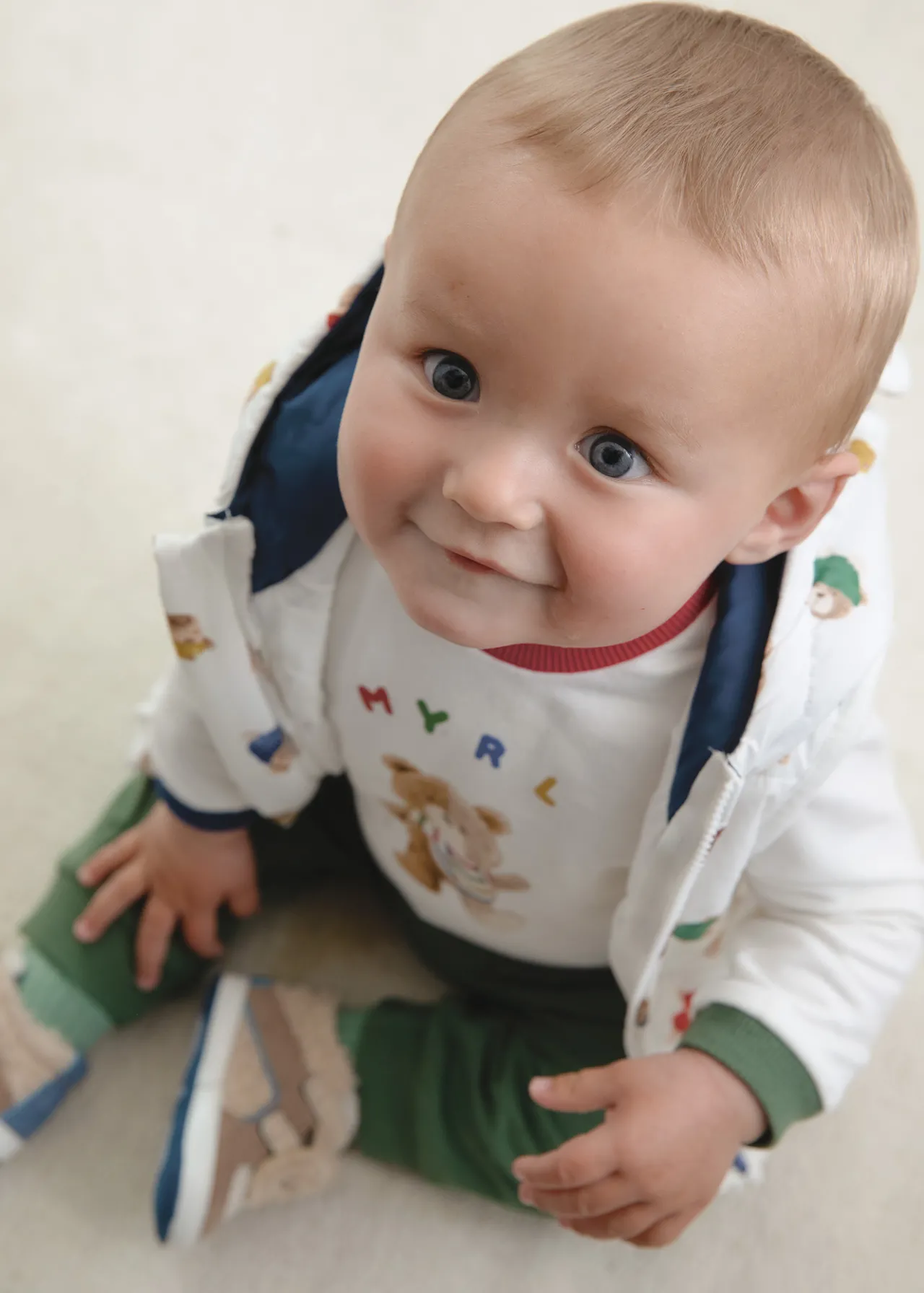BOY Mayoral Newborn 3 Piece Print Tracksuit Set