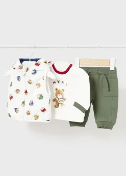 BOY Mayoral Newborn 3 Piece Print Tracksuit Set