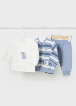 BOY Mayoral Newborn 3 Piece Striped Set