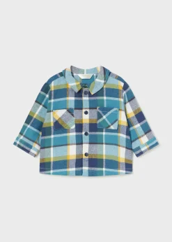 BOY Mayoral Newborn Boy 3 Piece Checked Set