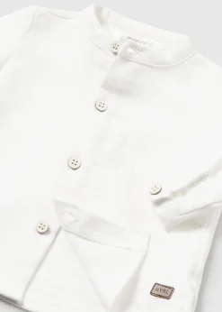 BOY Mayoral Newborn Boy Mao Collar Shirt