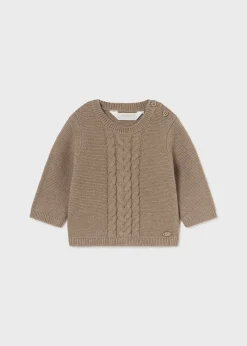 BOY Mayoral Newborn Braided Sweater