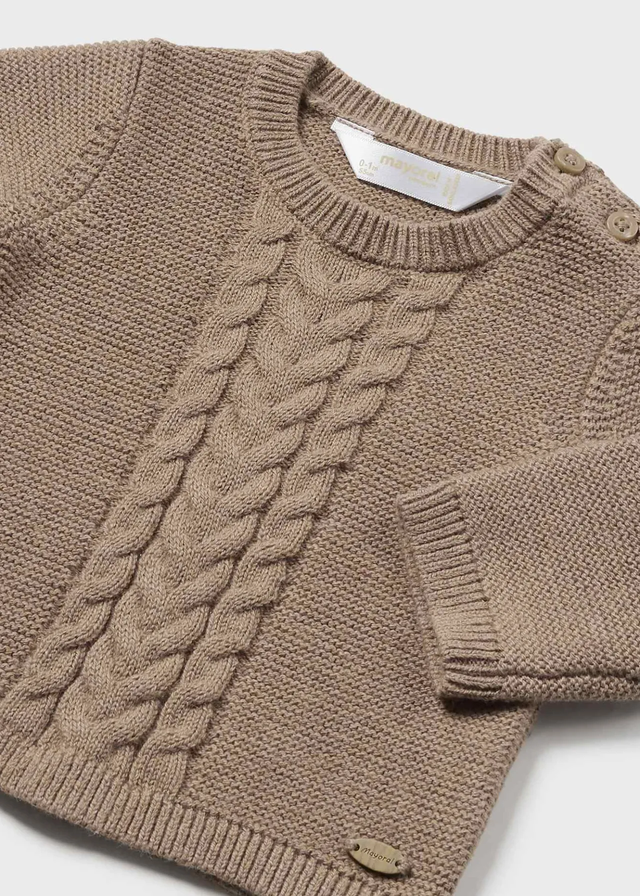 BOY Mayoral Newborn Braided Sweater