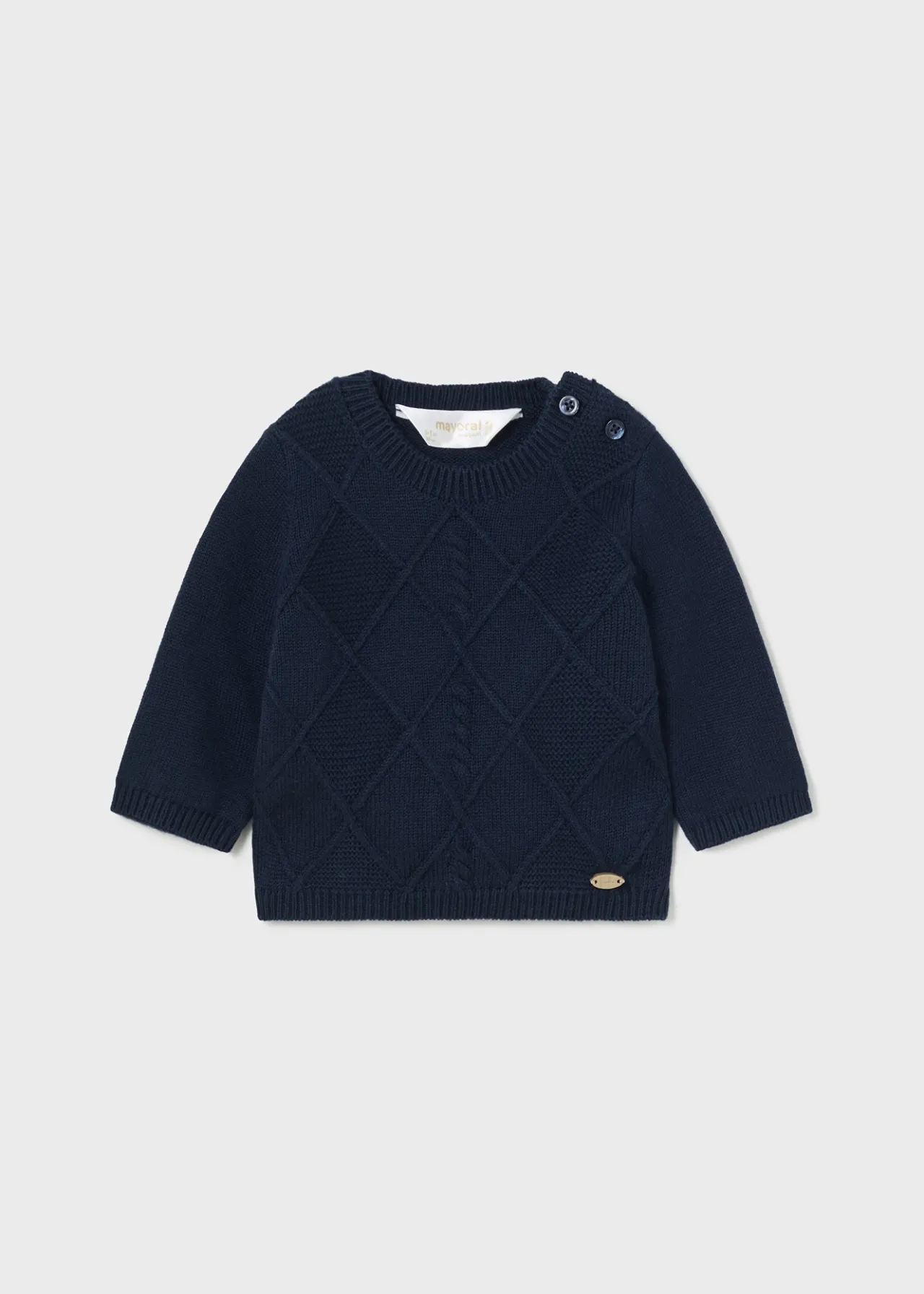 BOY Mayoral Newborn Braided Sweater