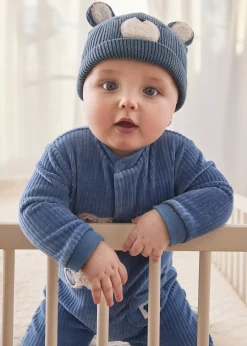BOY Mayoral Newborn Corduroy One-Piece