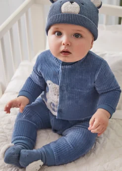 BOY Mayoral Newborn Corduroy One-Piece