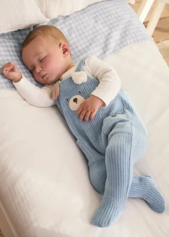 BOY Mayoral Newborn Corduroy Teddy One-Piece