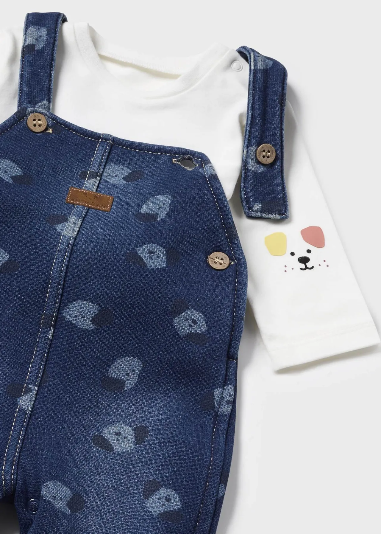 BOY Mayoral Newborn Dungarees and T-Shirt Set