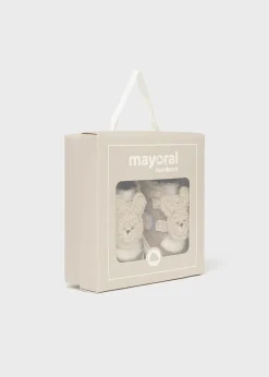 Mayoral Newborn Faux Sheepskin Sneakers