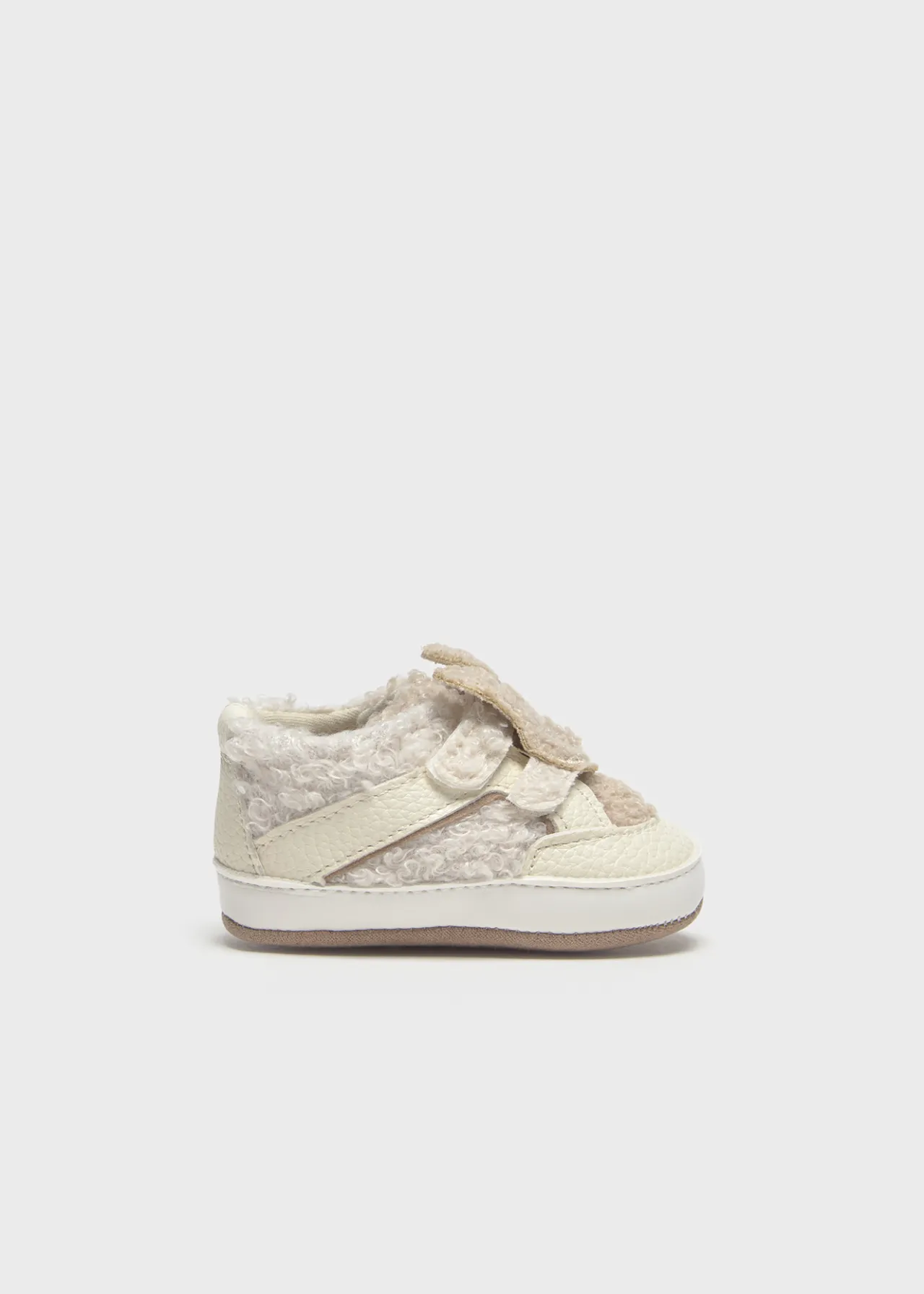 Mayoral Newborn Faux Sheepskin Sneakers