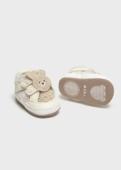 Mayoral Newborn Faux Sheepskin Sneakers