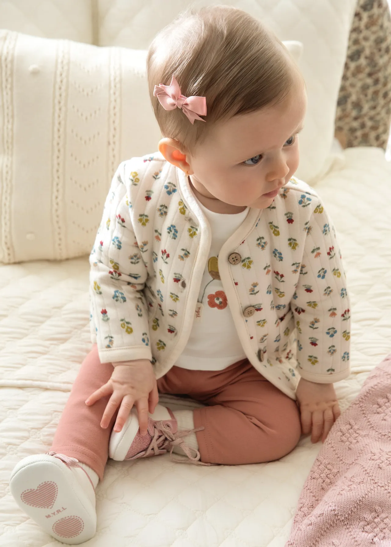 Mayoral Newborn Girl 3 Piece Floral Set