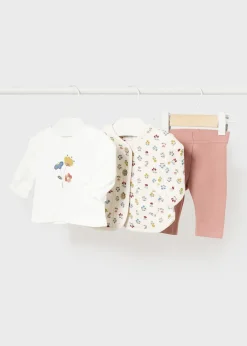 Mayoral Newborn Girl 3 Piece Floral Set