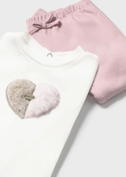 Mayoral Newborn Girl 3 Piece Heart Set