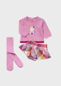 Mayoral Newborn Girl 3 Piece Kitten Set