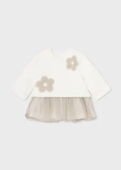 Mayoral Newborn Girl Combined Tulle Dress