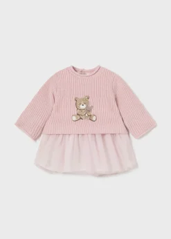 Mayoral Newborn Girl Combined Tulle Dress